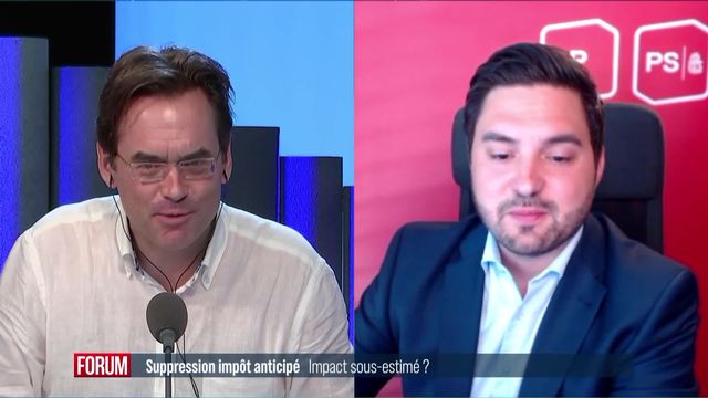 L’impact de la suppression de l’impôt anticipé, le débat entre Cédric Wermuth et Olivier Feller (vidéo) [RTS]