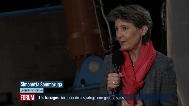 Les barrages au cœur de la stratégie énergétique suisse: interview de Simonetta Sommaruga (vidéo) [RTS]