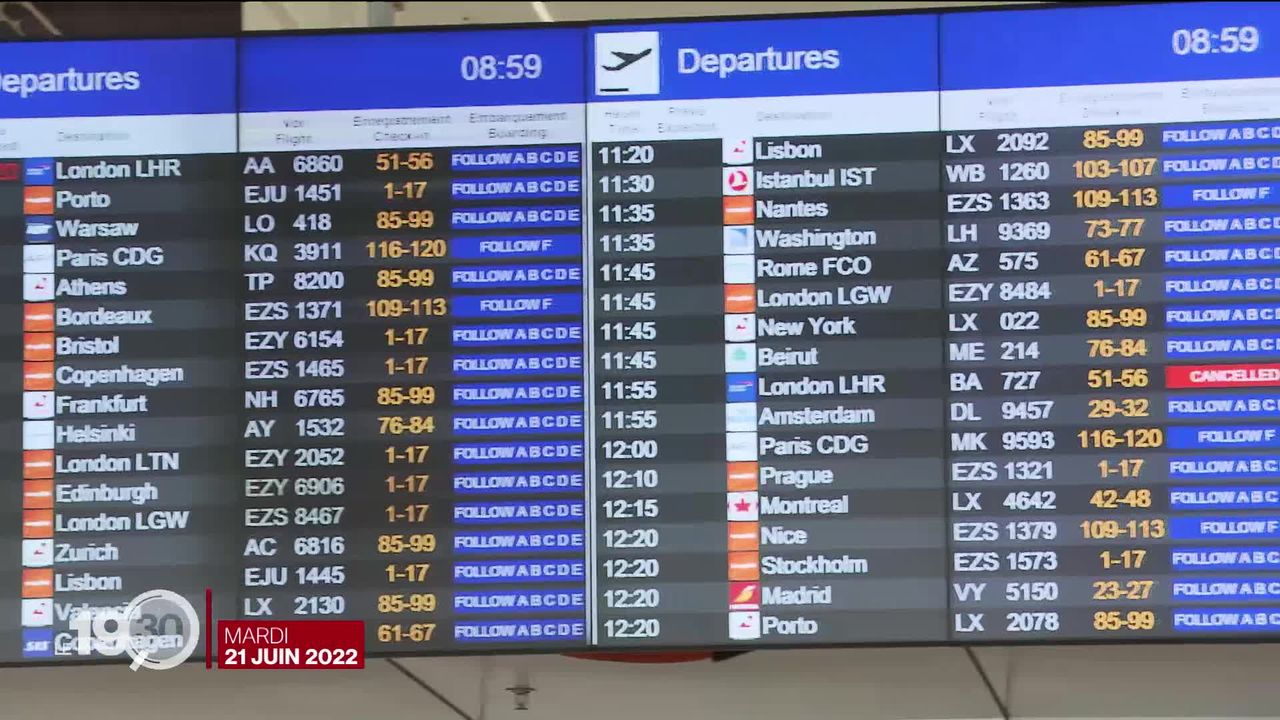 Entre pénurie de personnel et annulations de vols, l'aéroport de Genève se prépare à un été difficile [RTS]