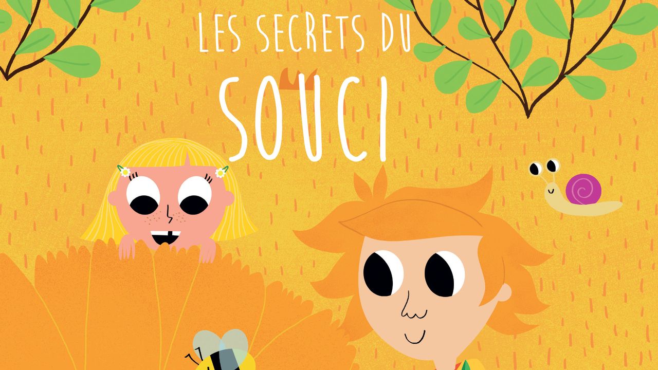 La couverture du livre "Les secrets du souci " d'Adèle Dafflon et Annick Monod. [Edition du Bois Carré, Collection Le petit druide]