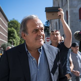 Michel Platini à son arrivée au verdict du procès de l'affaire FIFA. [Fabrice Coffrini - AFP]