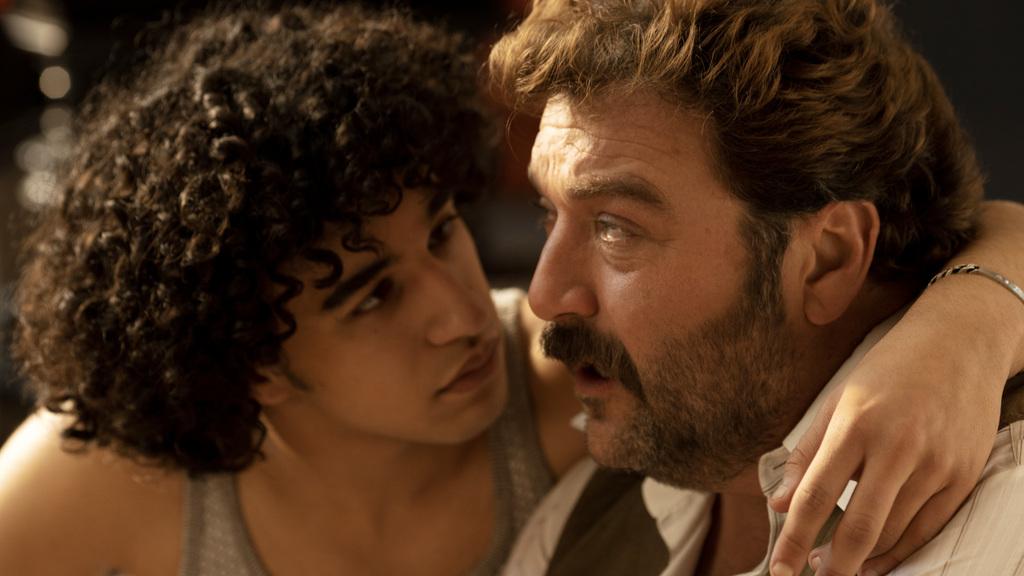 Denis Ménochet (right) and Khalil Gharbia in the film 