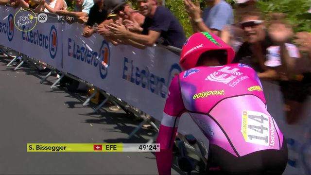 20e étape, Lacapelle-Marival - Rocamadour: déception pour Bissegger (SUI), victime d'un ennui mécanique [RTS]