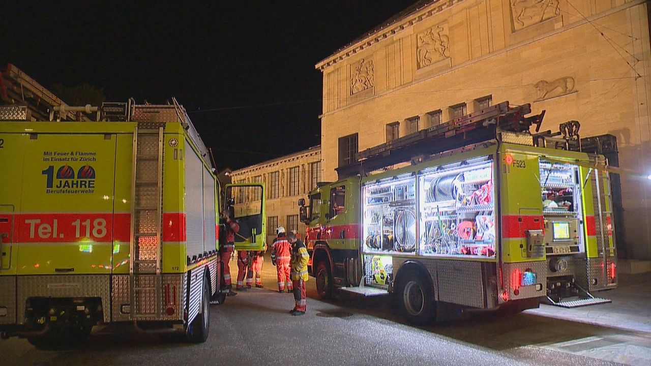 Un incendie s'est déclaré tard mardi soir dans le Kunsthaus de Zurich. [SRF]