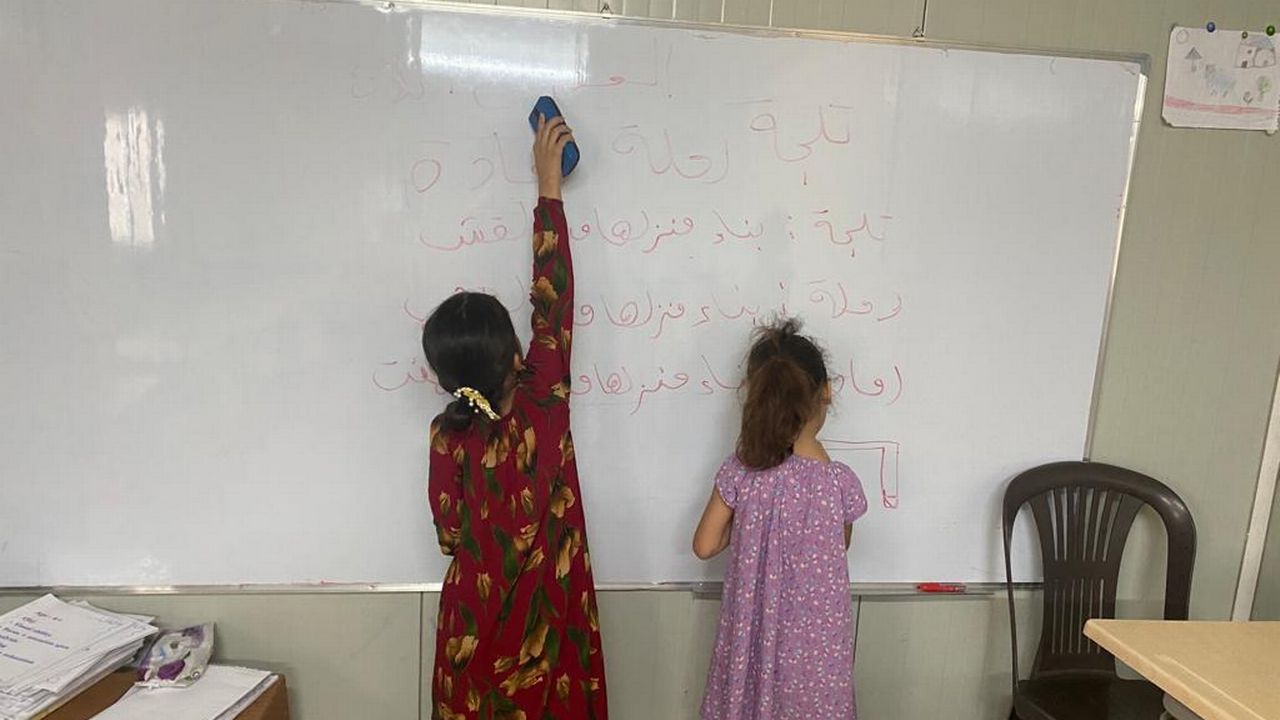 Les témoignages après l’ouverture d’une classe pour les enfants des détenues de la prison de Hassaké. [RTS]