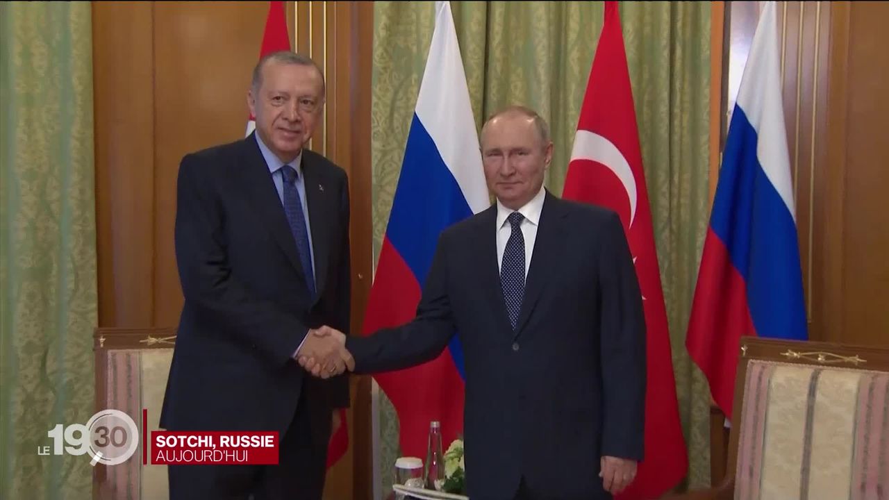 La Turquie de Recep Tayyip Erdoğan continue d’entretenir de bonnes relations avec le chef du Kremlin Vladimir Poutine [RTS]