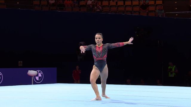 Gymnastique artistique, sol dames: un solide 12.333 d'Anina Wildi (SUI) [RTS]