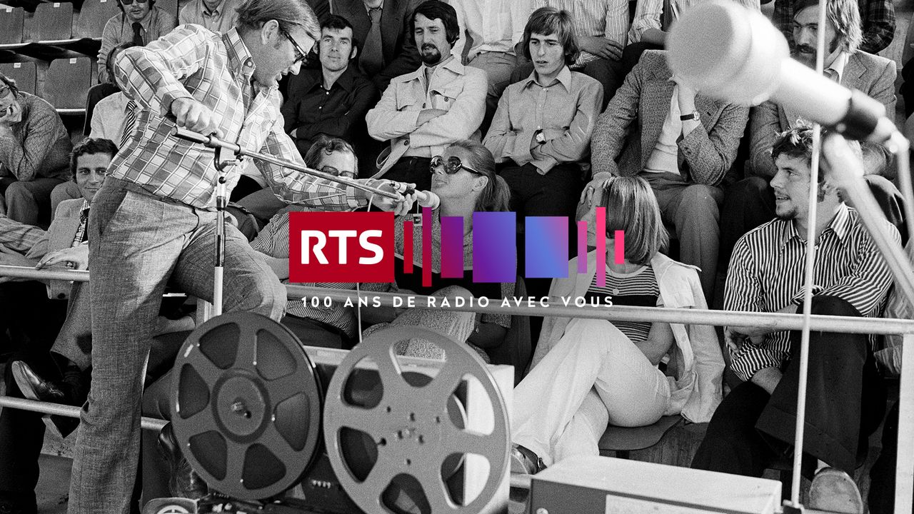 Émission de radio en public dans les années 1970. [RTS]