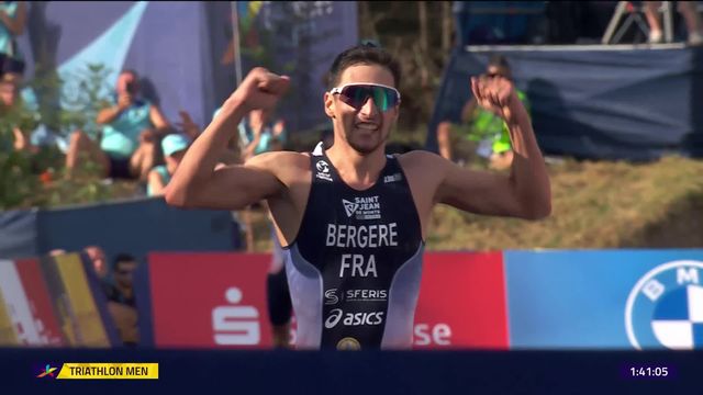Triathlon messieurs: triplé français, Bergère enlève l’or, Westermann (SUI) 9e [RTS]