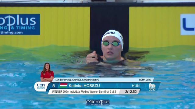 Natation, 200m 4 nages: qualification en finale d'Ugolkova (SUI) [RTS]