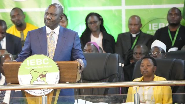 Le vice-président sortant William Ruto a été déclaré lundi vainqueur de l'élection présidentielle du 9 août au Kenya.  [Sayyid Abdul Azim - Keystone]