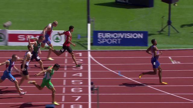 Athlétisme, 400m demi-finales messieurs: le passage de Ricky Petrucciani (SUI) [RTS]