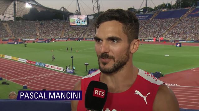 16.08 - 100m, 1-2 finales: Pascal Mancini à l’interview pour l’analyse de sa course [RTS]