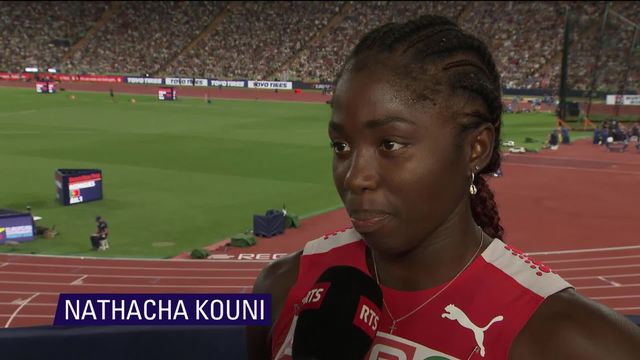 100m, 1-2 finales dames : la réaction d’après-course de Natacha Kouni [RTS]