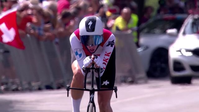 Cyclisme sur route, contre-la-montre dames: la Bernoise Marlen Reusser bat la championne du monde et conserve son titre européen ! [RTS]