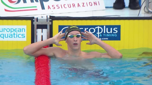 Rome (ITA): 400m nage libre, finale messieurs: Djakovic (SUI) s’offre une 2e médaille d’argent et atomise le record de Suisse [RTS]