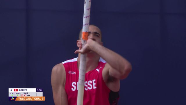 Athlétisme, perche: Dominik Alberto (SUI) se qualifie pour la finale [RTS]