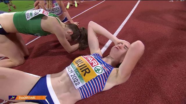 Athlétisme, 1500m dames, finale: Laura Muir (GBR) conserve sa main mise sur le 1500m européen [RTS]