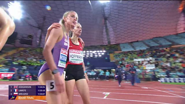 Finale, 800m dames: Hodgkinson (GBR) s'impose, Hoffmann (SUI) termine 4e au pied du podium [RTS]