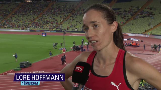 Finale, 800m dames: interview de Lore Hoffmann (SUI) [RTS]