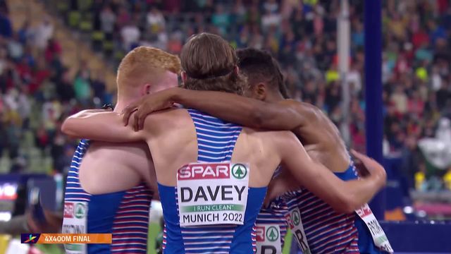 Athlétisme, 4 x 400m messieurs: les Britanniques décrochent le titre européen [RTS]