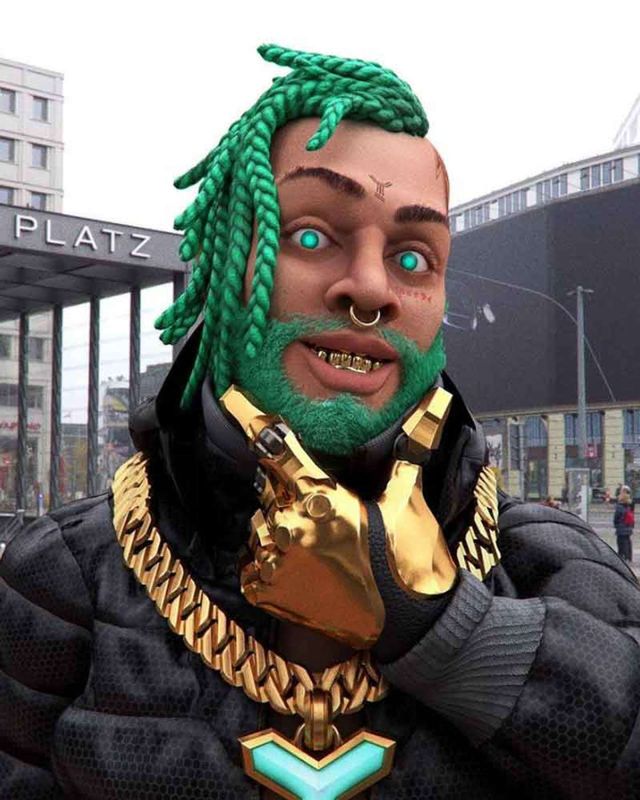 Virtual rapper FN Meka was created from a compilation of thousands of data from video games and social networks [FN MEKA - Réseaux sociaux - DR.]