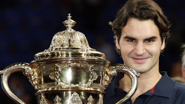 Roger Federer a tout gagné, dont les Swiss Indoors, à Bâle (ici en 2007). Il était temps pour lui d'annoncer sa retraite. [Georgios Kefalas - KEYSTONE]