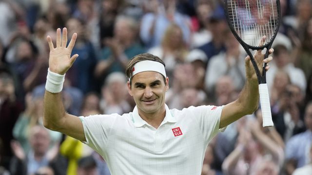 Roger Federer à Wimbledon en 2021. [AP Photo/Kirsty Wiggleswor - Keystone]