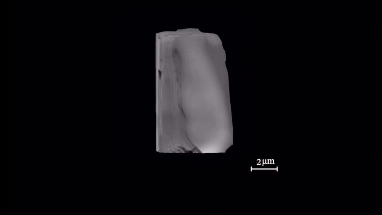 Une image prise au scanner du nouveau minéral nommé Changesite-(Y). [BRIUG - Xinhua via AFP]