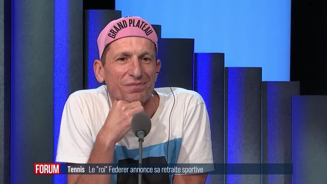Roger Federer prend sa retraite sportive: interview de Christiane Jolissaint, Nicolas Bideau, Denis Maillefer et Joël Robert. [RTS]