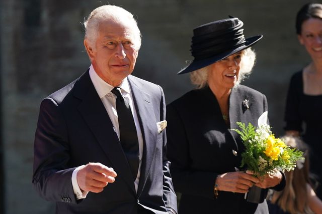 King Charles III and Queen Consort Camilla in Cardiff. [Jacob King/PA via AP - Keystone]