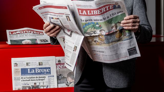 Les médias fribourgeois devront se débrouiller sans aides de l’Etat [Jean-Christophe Bott - Keystone]