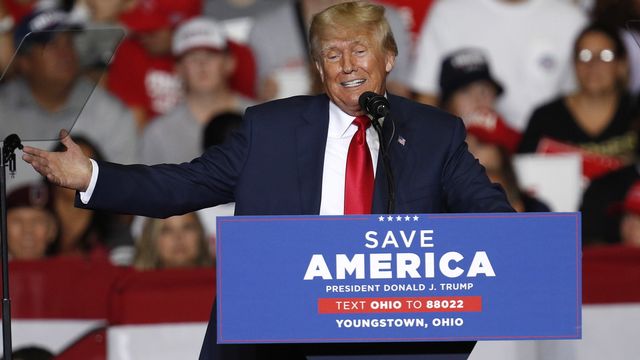 L'ex-président américain Donald Trump lors d'un meeting politique dans l'Ohio, le 17 septembre 2022. [David Maxwell - EPA/Keystone]