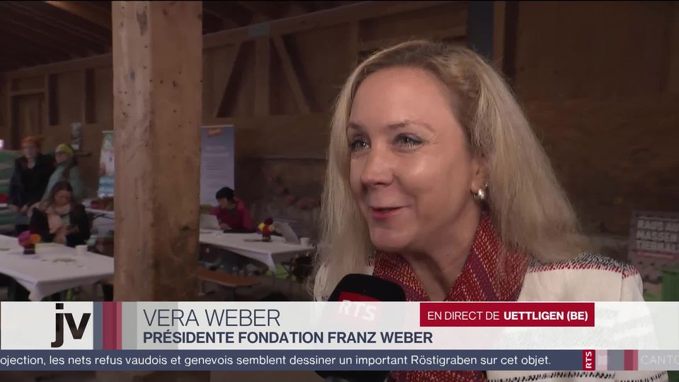 La réaction de Vera Weber, présidente de la fondation Franz Weber, au non sur l'élevage intensif [RTS]