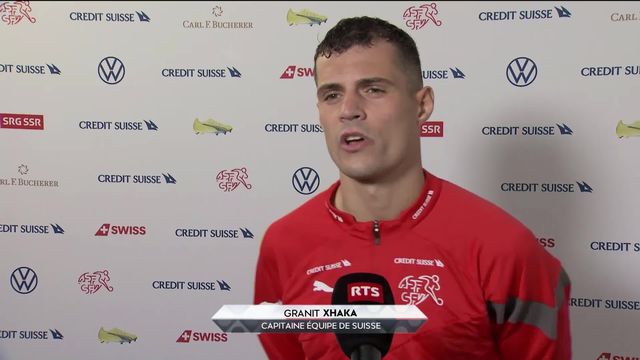 Gr. 2, Suisse - Tchéquie (2-1): le capitaine Granit Xhaka revient sur la victoire du soir [RTS]