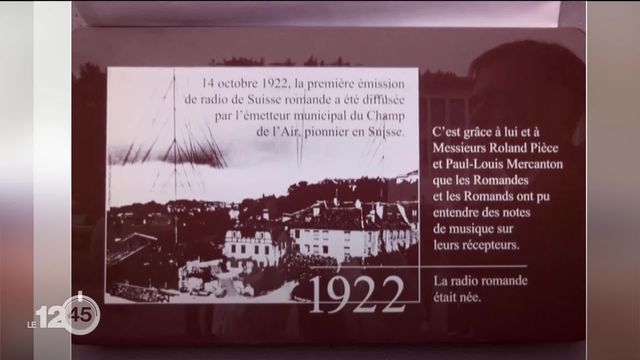 Une plaque commémorative a été posée samedi sur les hauts de Lausanne, à l'occasion de la commémoration des 100 ans de la radio en Suisse romande [RTS]