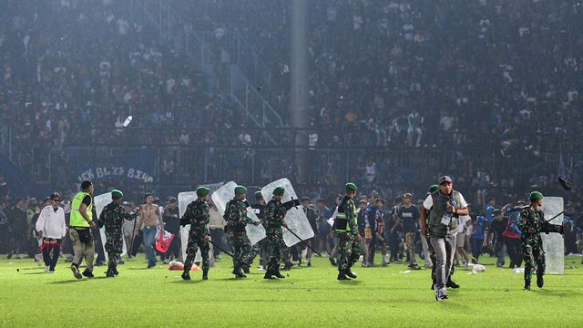La fin d'un match du Championnat d'Indonésie s'est terminé tragiquement samedi soir. [AFP]