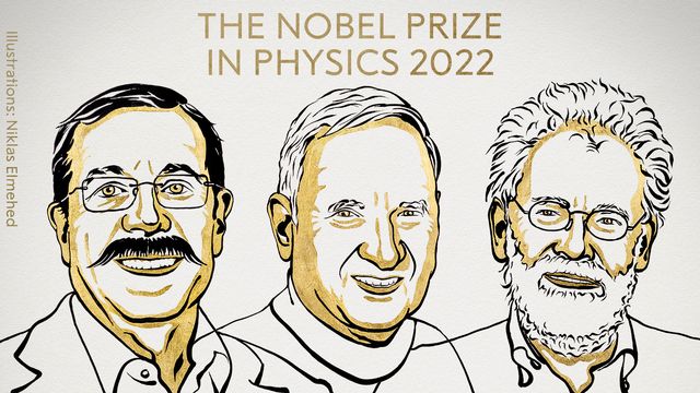 Le Français Alain Aspect, l'Américain John Clauser et l'Autrichien Anton Zeilinger ont reçu le Prix Nobel de physique 2022. [The Nobel Prize]