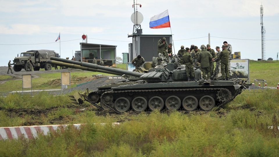 Des conscrits russes suivent une formation militaire près de Rostov, dans le sud de la Russie, le 4 octobre 2022.  [Keystone]