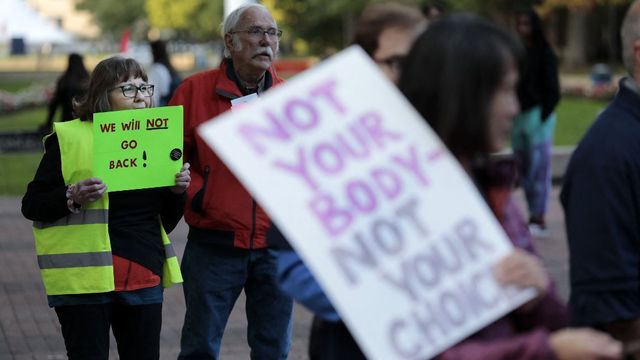Manifestation pour le droit à l'avortement dans le Michigan, le 3 octobre 2022. [Jeff Kowalsky - AFP]
