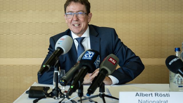 Albert Rösti présente sa candidature au Conseil fédéral. Conférence de presse du 10 octobre 2022 [Peter Schneider - KEYSTONE]