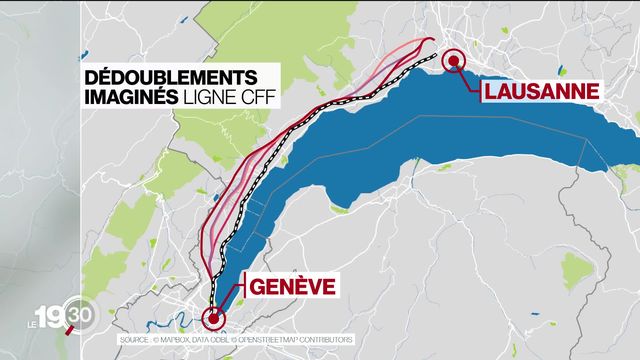 Un an après le trou de Tolochenaz, un deuxième tracé ferroviaire entre Genève et Lausanne est à l’agenda des autorités [RTS]