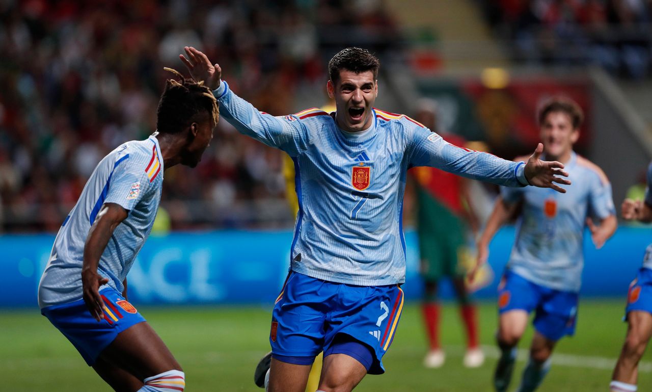 Alvaro Morata drängt Spanien nach vorne "Letzten vier" League of Nations nach seinem Tor in den letzten Augenblicken gegen Portugal. [Imago]