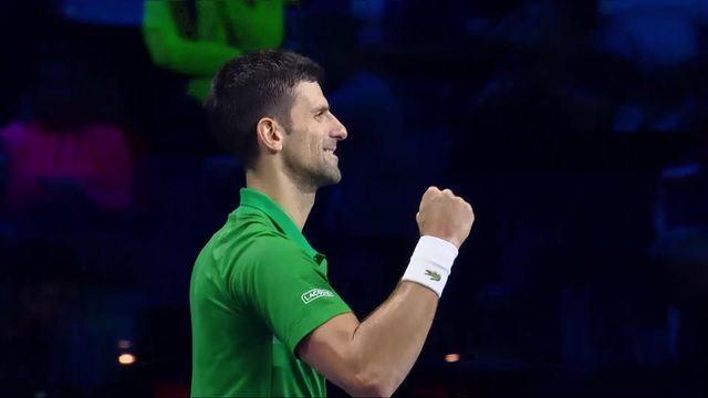 Finals, 1-2 finale, N. Djokovic (SRB) - T. Fritz (USA) (7-6, 7-6); le Serbe s'impose et disputera sa 8e finale au Masters [RTS]