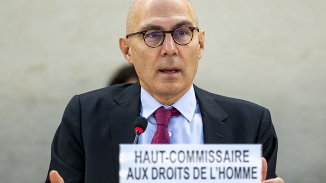 Le Haut commissaire aux droits de l'homme Volker Türk à Genève, 24.11.2022. [Martial Trezzini - Keystone]