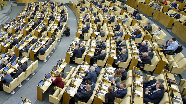 La Douma vote un élargissement de la loi interdisant la "propagande" LGBT+ [AP The State Duma, The Federal Assembly of The Russian Federation - Keystone]