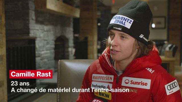 Ski alpin: "Je me réjouis de voir où je me situe par rapport aux autres" (Camille Rast) [RTS]
