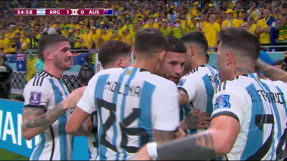 1-8, Argentine - Australie (2-1): l’Argentine s’impose grâce notamment à une réussite de Messi et file en quarts [RTS]