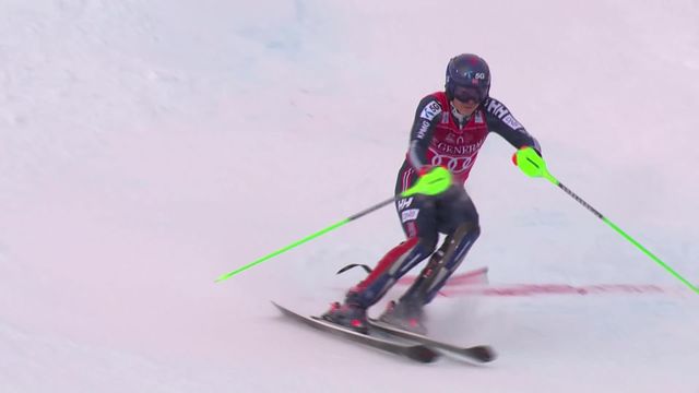 Val d'Isère (FRA), Slalom messieurs, 1re manche: la manche de Henrik Kristoffersen (NOR) [RTS]