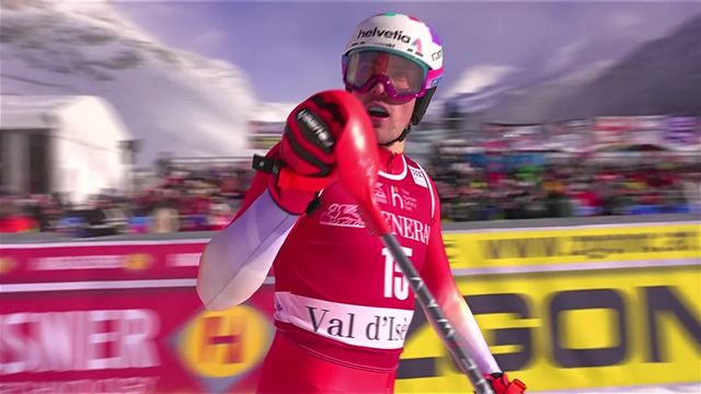 Val d'Isère (FRA), Slalom messieurs, 2e manche: la seconde manche de Daniel Yule (SUI) [RTS]